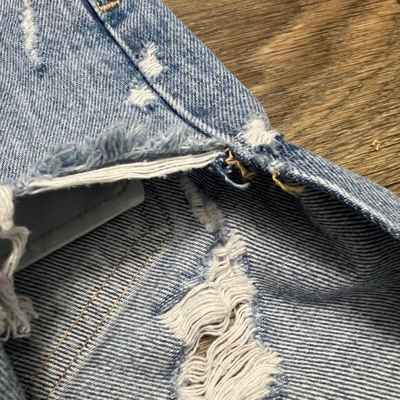 AGOLDE Cut-Off Jean Shorts in 'Fall Out' Blue Size 30 - Picture 11 of 12
